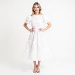 Clarisse White Midi Dress