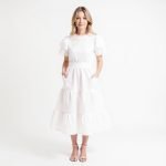 Clarisse White Midi Dress - Image 2