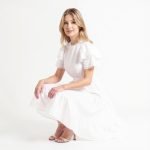 Clarisse White Midi Dress - Image 4