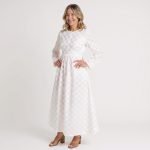Halie White Maxi Dress - Image 4