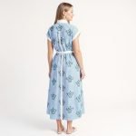 Stroll in Bloom Blue Floral Midi Dress - Image 3