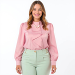 Rose Ruffle Elegance Blouse - Image 4