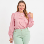 Rose Ruffle Elegance Blouse - Image 6