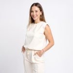 Sleek Essential Ivory Blouse - Image 2