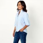 Sky Blue Button Up Blouse - Image 2