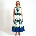 Royal Motif Sleeveless Maxi Dress - Image 4