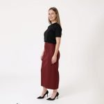 Maribel Faux Leather Midi Skirt - Image 3