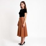 Hazel Faux Leather Midi Skirt - Image 3