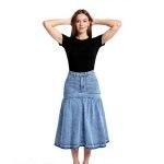 Liana Tiered Denim Skirt - Image 2