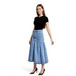Liana Tiered Denim Skirt