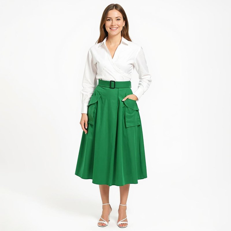 IMG_4351 Emerald Utility Pocket Skirt - Image 1