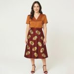 Noemi Burgundy Football Skirt - Image 2