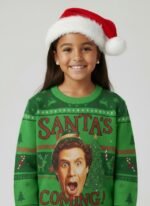 Kids Santa’s Coming Holiday Pullover - Image 2
