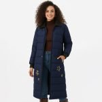 Star Embroidered Longline Puffer Coat - Image 2