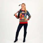Colorful Christmas Character Pullover - Image 4