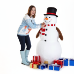 Blue Snowman Winter Pullover - Image 2
