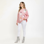 Pink Santa Face Pullover - Image 3