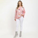 Pink Santa Face Pullover