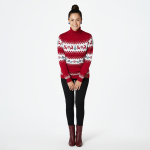 Red Reindeer Turtleneck Sweater - Image 2