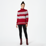 Red Reindeer Turtleneck Sweater