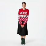 Red Merry Stripe Christmas Sweater - Image 2