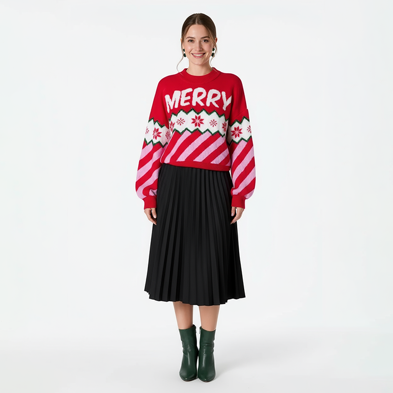 PicjamDownload-2025-09-10T225852.139 Red Merry Stripe Christmas Sweater - Image 1