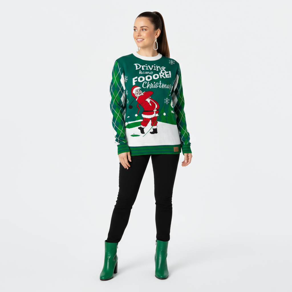 PicjamDownload - 2025-09-10T234816.907 Santa Golf Holiday Sweater - Image 1