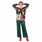 Santa Reindeer Christmas Sweater - Image 2