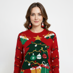 Red Christmas Tree Lights Sweater - Image 2