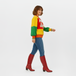 Color Block Merry & Bright Christmas Sweater - Image 5
