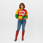 Color Block Merry & Bright Christmas Sweater - Image 4