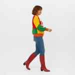 Color Block Merry & Bright Christmas Sweater - Image 6
