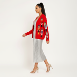 Red Nutcracker Christmas Cardigan - Image 4