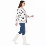 Tropical Parrot Print Bomber Jacket - Image 3