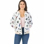 Tropical Parrot Print Bomber Jacket - Image 4