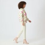 Pink Floral Quilted Bomber Jacket - Image 4