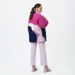 Colorblock Lilac Puffer Jacket - Image 7