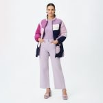 Colorblock Lilac Puffer Jacket - Image 2