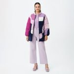 Colorblock Lilac Puffer Jacket