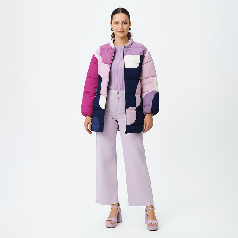 PicjamDownload-2025-09-14T011836.711 Colorblock Lilac Puffer Jacket - Image 1
