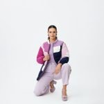 Colorblock Lilac Puffer Jacket - Image 3