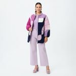 Colorblock Lilac Puffer Jacket - Image 6