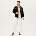 Floral Embroidered Bomber Jacket