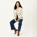 Bird Print Quilted Longline Jacket - Image 2