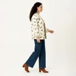 Bird Print Quilted Longline Jacket - Image 6