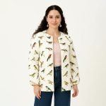 Bird Print Quilted Longline Jacket - Image 4