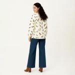 Bird Print Quilted Longline Jacket - Image 8