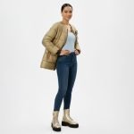 Metallic Gold Puffer Bomber Jacket - Image 3