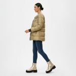 Metallic Gold Puffer Bomber Jacket - Image 5