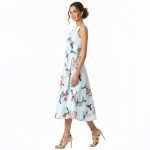 Sky Blue Floral Midi Dress - Image 5